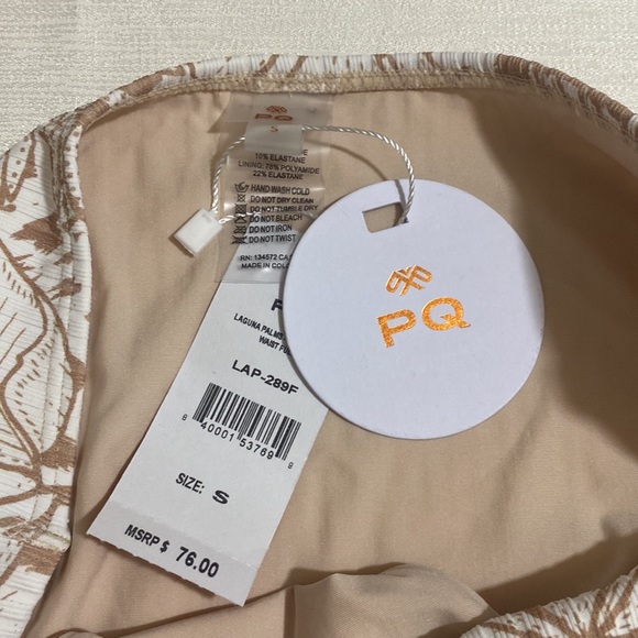 PILYQ Women's Laguna Palms Hillary High Waist Bikini Bottom Size S - Picture 4 of 4